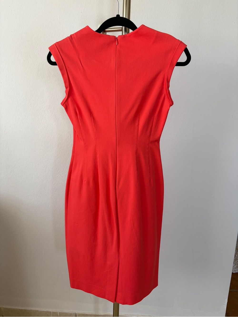Banana Republic Coral-Red Sleeveless Sheath Dress - Picture 2 of 4